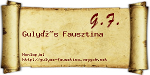 Gulyás Fausztina névjegykártya